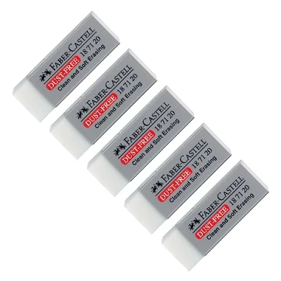 Afbeelding van FABER CASTELL 205053 Dust Free gum, kunststof, wit, 5 stuks