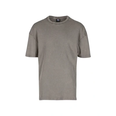 Afbeelding van Urban Classics Washed Rib Tee Heren T shirt lichtgrijs XL