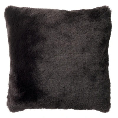 Afbeelding van Dutch Decor ZAYA Sierkussen 60x60 cm bontlook effen kleur Raven zwart