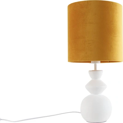 Afbeelding van QAZQA alisia Design Tafellamp met kap 1 lichts H 57 cm Geel Woonkamer Slaapkamer Keuken