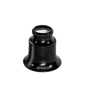 Afbeelding van Bergeon 1458 A 15 Vergrootglas met dubbele lens, x vergroting, zwart, M