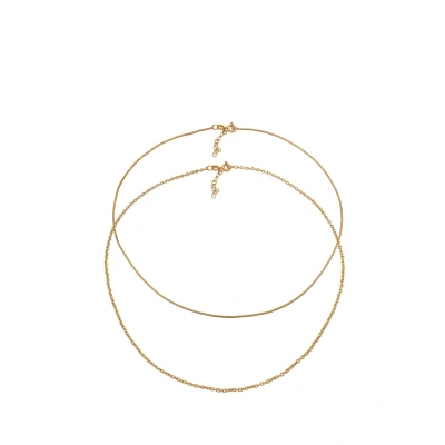Afbeelding van Elli Halsketting Dames choker slangenketting ankerketting basic in 925 sterling zilver roségoud verguld