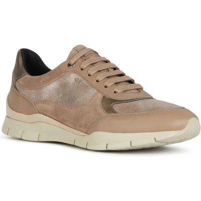 Afbeelding van Geox D Sukie A, damessneakers, Dk Taupe