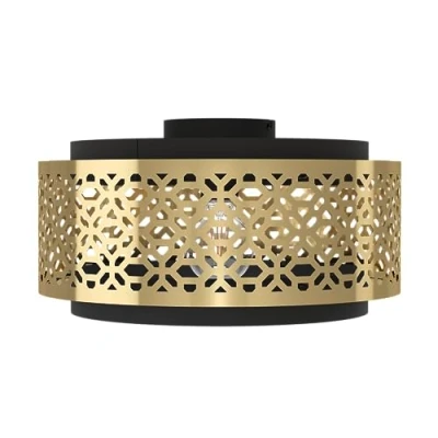 Afbeelding van EGLO Sandbach Plafondlamp E27 Ø 42 cm Zwart/Goud Japandi