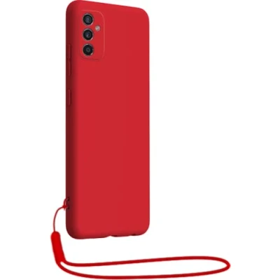 Afbeelding van Bigben Connected, Case Geschikt voor Samsung Galaxy M52 5G in siliconen met bijpassende polsband, Rood