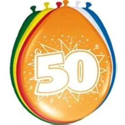 Afbeelding van Ballon 50 jaar 8 stuks