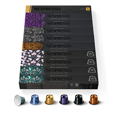Afbeelding van NESPRESSO 100 originele koffiecapsules voor lungo espresso en koffie, licht tot donkerder, compatibel met capsulemachines