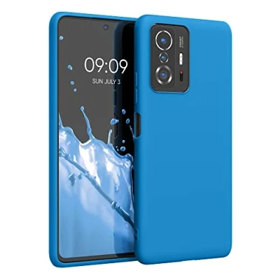 Afbeelding van kwmobile telefoonhoesje geschikt voor Xiaomi 11T / Pro Hoesje smartphone Back cover in Caribisch blauw