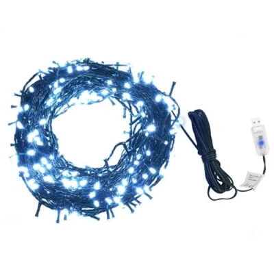Image de vidaXL Guirlande lumineuse 400 LED Int/Ext 40 m Blanc froid 50693