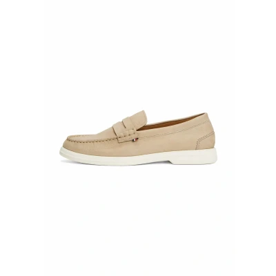Afbeelding van Tommy Hilfiger Signature Loafers Mocassins, Heren, Maat: 43, Beige Leer