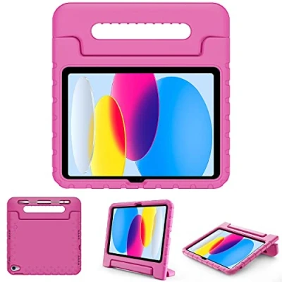 Afbeelding van ProCase Beschermhoes voor kinderen met standaard iPad 10. Genaration 10,9 inch 2022 model A2696 A2757, ultralicht, schokbestendig, robuust, kinderen, handvat, functie