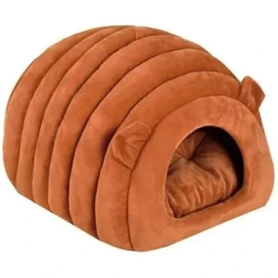 Afbeelding van Janse® Kattenmand XL Bruin Kattenhuis Dierenmand Kattenbed Poezenmand Kattenkussen Kattenhol Cat cave