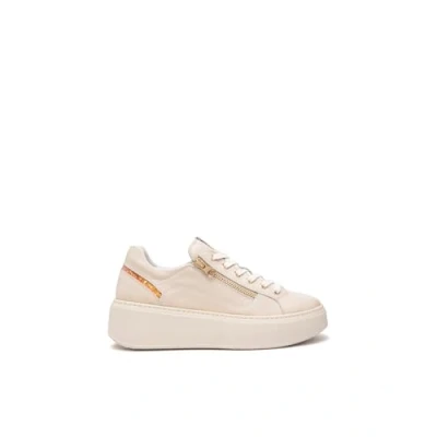 Afbeelding van Nero Giardini E513081D damessneakers van leer en technisch materiaal, Beige, 39 EU