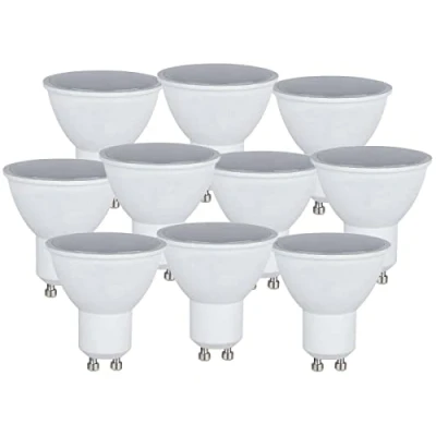 Afbeelding van LEDLUX 10 stuks GU10 led lampen, 110 graden hoek (5 W, 400 lumen, koud wit 6400 K)