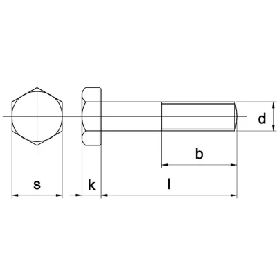 Afbeelding van Kelfort Zeskantbout staal 8.8 verzinkt M14 x 110mm