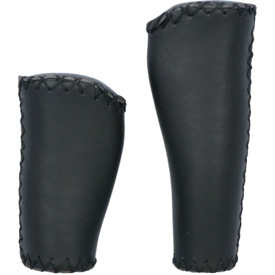Afbeelding van Dresco fietsHandvatten Ergo Leer 135/92mm Zwart