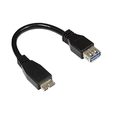 Afbeelding van Good Connections Adapterkabel USB 3.0 OTG (On the go), microstekker B naar aansluiting A, zwart, 0,1m (0.10 m, 3.0), kabel