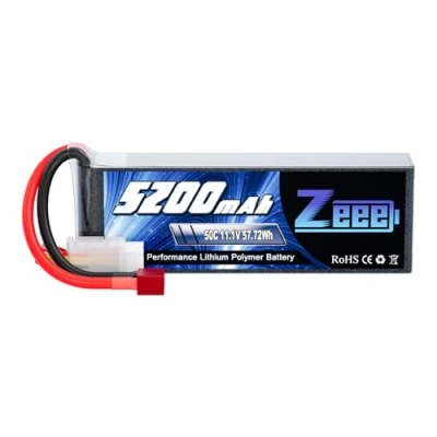 Afbeelding van Zeee 3S Lipo batterij 5200 mAh 11,1 V 50 C RC met T aansluiting voor FPV Racing Drones Racefiets Quadcopters Vliegtuig Helikopter Boot Auto