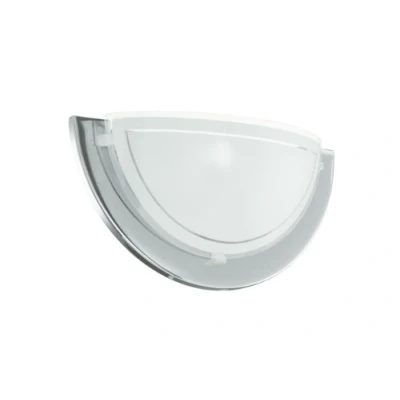 Afbeelding van EGLO Planet 1 wandlamp met fitting, materiaal: staal, kleur: chroom, glas: wit gelakt, fitting: E27