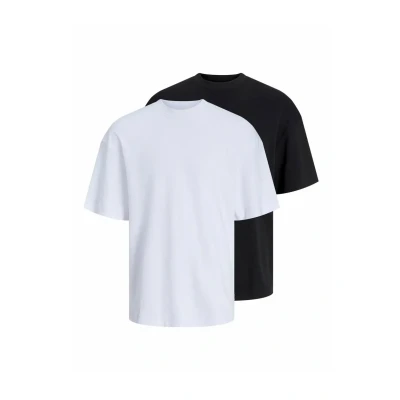 Afbeelding van Jack &amp; Jones Einfarbig Rundhals Tshirt basic, Heren, Maat: XL, White