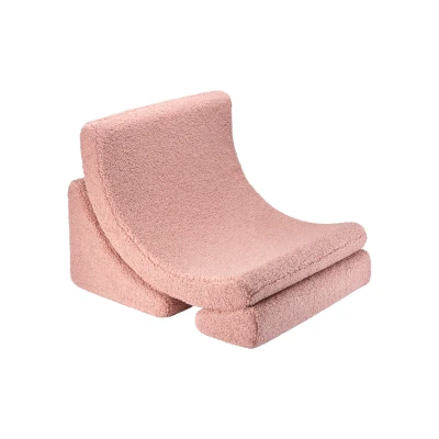 Afbeelding van Wigiwama Teddy Moon Chair / Fauteuil 80x65x55cm Guava Pink