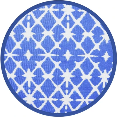 Afbeelding van Buitenkleed 160 cm polypropeen blauw en wit