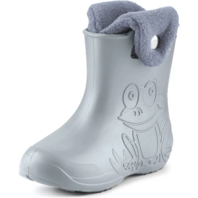 Afbeelding van Ladeheid LA CA FrogButton Kinder Regenlaarzen Rubber met Binnenschoen EVA Wasbare Grijs 1 32/33