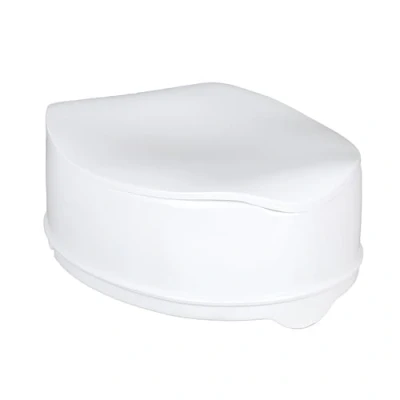 Afbeelding van Toiletverhoger met deksel Savannah Hoogte 13,2 cm Wit Adhome