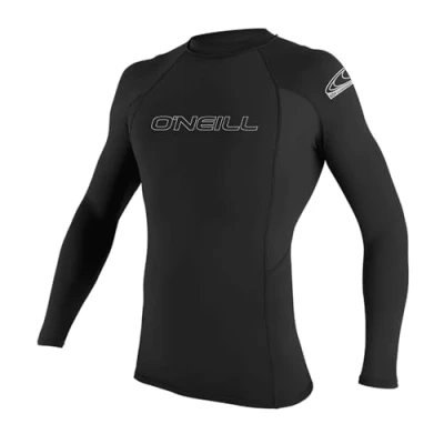 Afbeelding van O&#039;neill Heren Basic Skins Lange Mouw Crew Lycra Vest Zwart