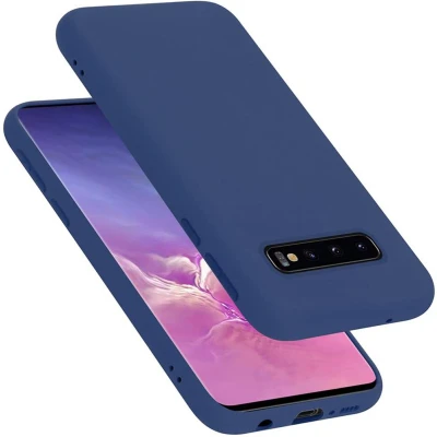 Afbeelding van Cadorabo Hoesje geschikt voor Samsung Galaxy S10 4G in LIQUID BLAUW Beschermhoes gemaakt van flexibel TPU silicone Case Cover