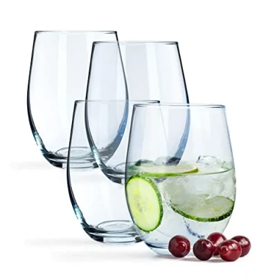 Afbeelding van KADAX Susanne Glasset, 4 stuks, 580 ml, calciumglas, transparant, modern, universeel