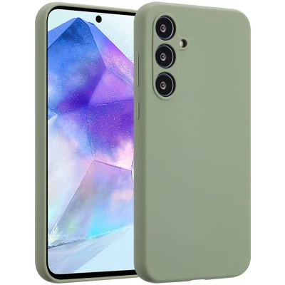 Afbeelding van Accezz Hoesje Geschikt voor Samsung Galaxy A55 (5G) Liquid Silicone Backcover Cooper Green