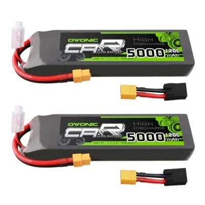 Afbeelding van OVONIC LiPo 11,1 V 3S 5000 mAh 120 C met TRA stekker voor auto RC vrachtwagen vliegtuig helikopter boot racing hobby