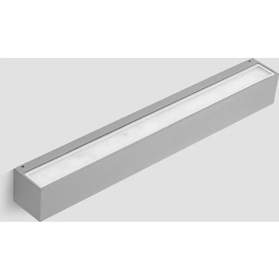 Afbeelding van Lucande LED wandlamp Lengo, 50 cm, zilver, 2 lamps, IP65