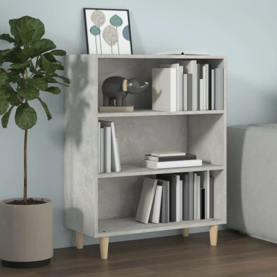 Afbeelding van Dressoir 69,5x32,5x90 cm bewerkt hout betongrijs