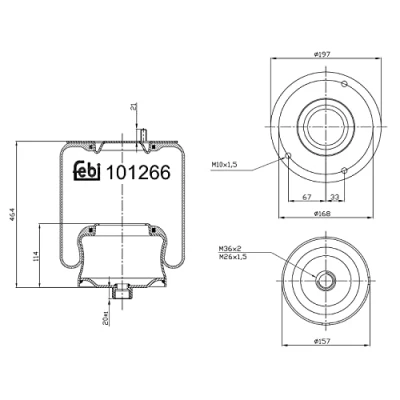 Afbeelding van Febi Bilstein Veerbalg 101266
