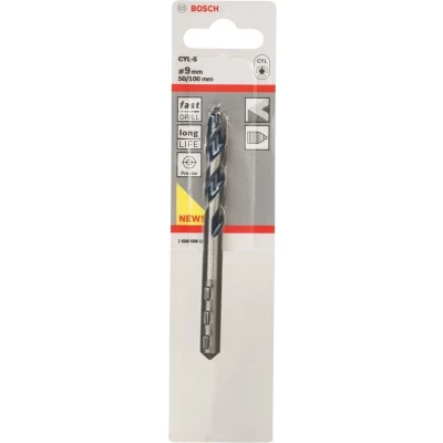 Afbeelding van Bosch Accessories CYL 5 2608588154 Carbide Beton spiraalboor 9 mm Gezamenlijke lengte 100 Cilinderschacht 1 stuk(s)