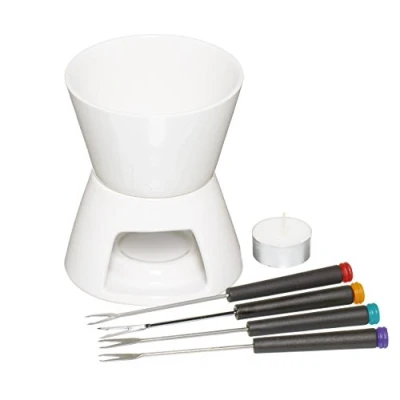Afbeelding van KC Blue Chocolade Fondue Set met 4 Vorken Cadeauverpakking 12 x 14 centimeter