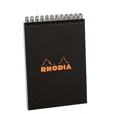 Image de Bloc spiralé 80 feuillets A5 Rhodia N16SP Q5 Noir