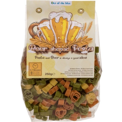 Afbeelding van Durum Tarwe pasta In de vorm van bier 3 kleuren 250 gram vormen Bijzondere