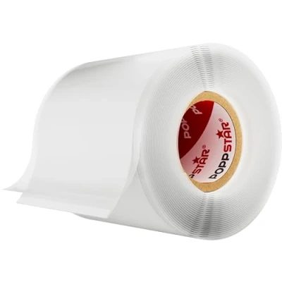 Afbeelding van Poppstar Nastro van siliconen, 1 x 3 m, zelfnivellerend, zelfvulkaniserend per riparazione (acqua, aria) isolatie en neusring, breedte 50 mm, wit