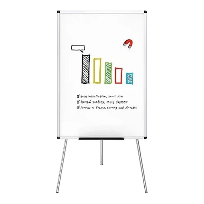 Afbeelding van VIZ PRO Conferentie ezel, uitwisbaar en magnetisch whiteboard, in hoogte verstelbaar flexibel gebruik, 90 x 60 cm