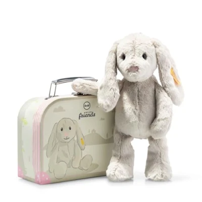 Afbeelding van Steiff Hoppie konijn met koffer 26 cm. EAN 080968