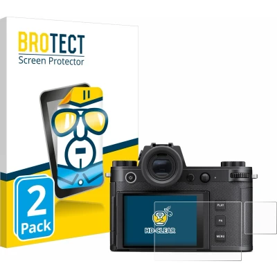 Afbeelding van BROTECT Screenprotector voor Leica SL3 S (Display + Schouderdisplay) Folie Beschermfolie transparant (2 Stuks)