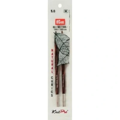 Afbeelding van Prym CUBICS Natural Long Color 11,6 cm 5,00 mm houten vloernaald, meerkleurig, 5