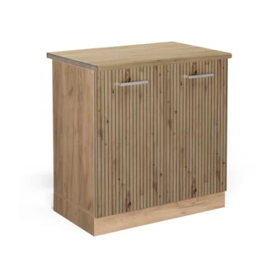 Afbeelding van Vicco Wastafelkast R Line, Artisanaal eiken/Krachtige Eik goud, 80 cm , WB