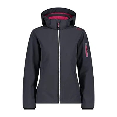 Afbeelding van CMP Woman Jacket ZIP HOOD Softshelljas, Dames, Maat: 36, Titanio/fucsia