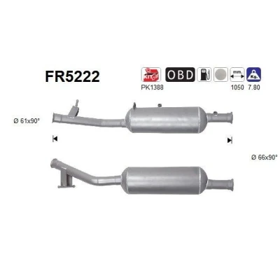Afbeelding van AS FR5222 Roetfilter Euro 6 Cordieriet
