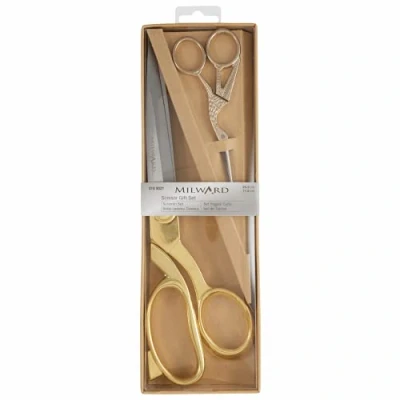 Afbeelding van Milward Set Stoffenschaar (25,5cm) &amp; Borduurschaar (11,5cm) Gold
