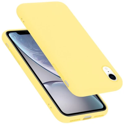 Afbeelding van Cadorabo Hoesje geschikt voor Apple iPhone XR in LIQUID GEEL Beschermhoes gemaakt van flexibel TPU silicone Case Cover